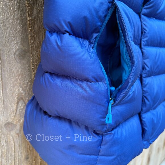 Patagonia Hi-Loft Down Hoody Jacket Cobalt‎ Blue Size XS Puffer Hooded 600 Fill - Picture 8 of 16